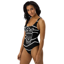 Load image into Gallery viewer, Black &amp; white One-Piece Swimsuit
