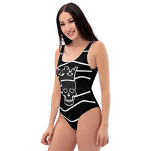 Load image into Gallery viewer, Black &amp; white One-Piece Swimsuit
