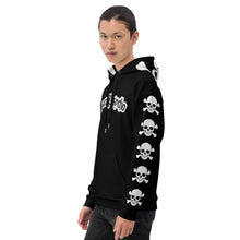 Load image into Gallery viewer, SacraPsycho Skull and bones Hoodie black
