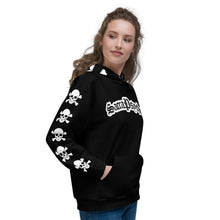 Load image into Gallery viewer, SacraPsycho Skull and bones Hoodie black
