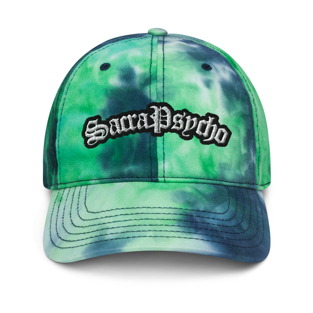 “SACRAPSYCHO” logo tie dye hat