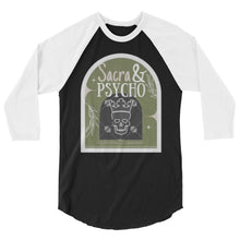 Load image into Gallery viewer, Sacra&amp;Psycho 3/4 sleeve raglan shirt
