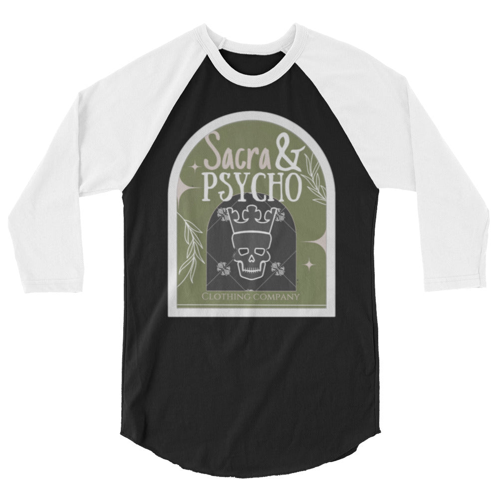 Sacra&Psycho 3/4 sleeve raglan shirt