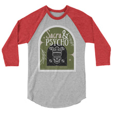 Load image into Gallery viewer, Sacra&amp;Psycho 3/4 sleeve raglan shirt
