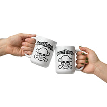 Load image into Gallery viewer, SacraPsycho Skull White glossy mug
