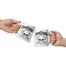 Load image into Gallery viewer, SacraPsycho Skull White glossy mug
