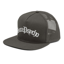 Load image into Gallery viewer, Mesh Back Snapback - White lettering - SacraPsycho
