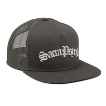 Load image into Gallery viewer, Mesh Back Snapback - White lettering - SacraPsycho
