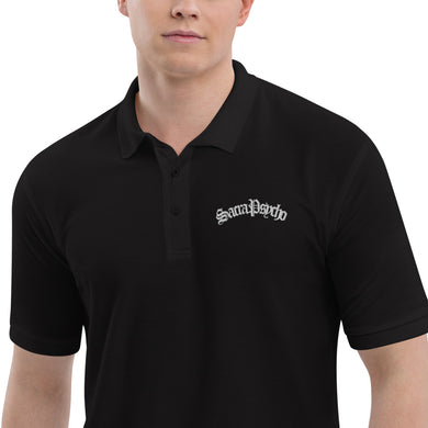 Men's Premium BroPolo - White lettering - SacraPsycho